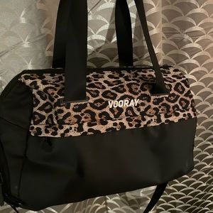 Leopard and black Vooray gym bag